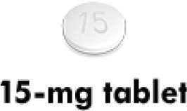 LONSURF® (trifluridine and tipiracil) 15 mg tablet (not actual size)